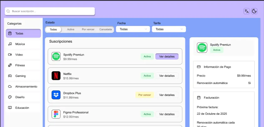 Subscription Managment