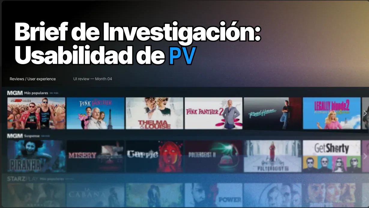 Prime Video Usability Brief